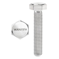 Wanyifa Titanium Bolt M10x20 25 30 35 40 45 50 55 60 65 70 75 80 85 90 95 100mm DIN933 Hexagon Head Full Threaded with "WANYIFA" Logo Screw Pitch 1.25mm