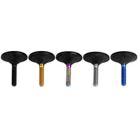 Wanyifa Titanium M6x35mm Bolt & Carbon Fiber 1-1/8" Bicycle Headset Top Cap for Bike Front Fork Stem Top Cover Screw Set