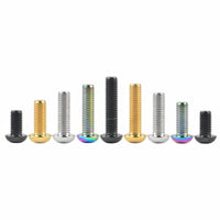Wanyifa Titanium Bolt M6x12 16 20 25 30mm Button Hex Allen Head Screws for Motorcycle Car Aeromodelling Refit