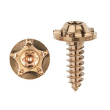 Wanyifa Titanium Bolt M4/M5x15mm Fancy Disc-Shaped Torx T25 Head Self-Tapping Screw for Motorcycle Bicycle Car Boat Refit