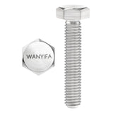 Wanyifa Titanium Bolt M8x15 20 25 30 35 40 45 50 55 60 65 70 75 80mm DIN933 Hexagon Head Full Threaded with "WANYIFA" Logo Screw