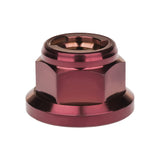 Wanyifa Titanium Nut M6 M8 M10 M12 Flange Metal Lock Nuts for Bicycle Motorcycle Car Fastener