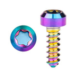 Wanyifa Titanium Screw M3x9mm Chamfered Torx T15 Head Self-Tapping Screws for Bike Motorcycle Car Boat Model Aircraft Modifications