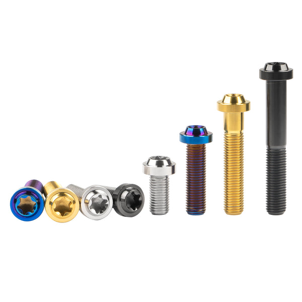 thumbnail image 2 of RSR Moto M10 X 1.25 Titanium Drilled Head Hex Flange Bolts – Multiple Lengths 20-70mm, Polished Finish 2 of 4