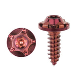 Wanyifa Titanium Bolt M4/M5x15mm Fancy Disc-Shaped Torx T25 Head Self-Tapping Screw for Motorcycle Bicycle Car Boat Refit