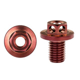Wanyifa Titanium Bolt M7x10mm Oil Line Fitting Bolts Oil Pipe Hose Locking Screws for Bicycle