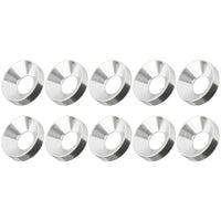 Wanyifa 10pcs Aluminum Alloy Countersunk Washers M2 M2.5 M3 M3.5 M4 M5 M6 M8 M10 Anodized Colourful Countersunk Head Bolt Washer Gaskets