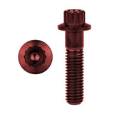 Wanyifa Titanium Bolt M7/M8x24 32mm Flange 12-Point Head Screw Car Wheel Split Rim Modifications Parts Ti Gr5 Fasteners