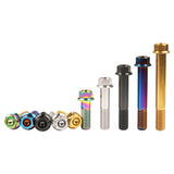 Wanyifa Titanium Bolt M12x30 35 40 45 50 55 60 65 70 75 80 85 90mm Flange Hex Head Screws for Motorcycle Pitch 1.25/1.5mm