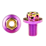 Wanyifa Titanium Bolt M7x10mm Oil Line Fitting Bolts Oil Pipe Hose Locking Screws for Bicycle