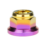 Wanyifa Titanium Nut M6 M8 M10 M12 Flange Metal Lock Nuts for Bicycle Motorcycle Car Fastener