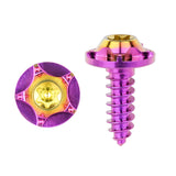 Wanyifa Titanium Bolt M4/M5x15mm Fancy Disc-Shaped Torx T25 Head Self-Tapping Screw for Motorcycle Bicycle Car Boat Refit