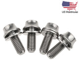 Wanyifa 4pcs M5x12mm Hex Head with No-shedding Washer Screws for Bicycle Water Bottle Cage US Stock