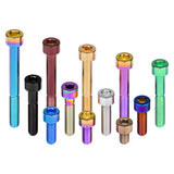 Wanyifa Titanium Bolt M5x10 12 16 18 20 23 25 30 35 40 45 50 55 60mm DIN912 Cap Socket Hex Allen Head Screw for Motorcycle Bicycle