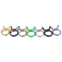 Wanyifa Titanium Clip 9.8mm Upper Pump Tubing Air Filter Waste Oil Pipe Fuel Line Spring Clips Clamps Sealing Hose Motorcycle Clips Clamp