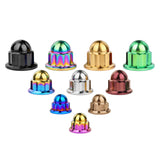 Wanyifa Titanium Nut M6 M8 M10 Dome Cap External 12-Point Acorn Nuts for Motorcycle Car Exhaust Pipe
