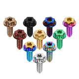 Wanyifa Titanium Bolt M4/M5x15mm Flange Torx Head Self-Tapping Screw for Motorcycle Car Boat Ti Fasteners