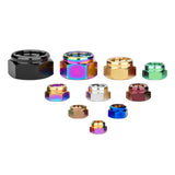 Wanyifa Titanium Nut M4 M5 M6 M8 M10 M12 Hexagon Metal Lock Nuts for Bicycle Motorcycle Car Ti Fasteners