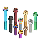 Wanyifa Titanium Bolt M6/M8x10 15 20 25 30 35 40 45 50 55 60 65mm Flange External Hex Head with Drilled Holes Screw for Motorcycle Car