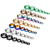 Wanyifa Titanium Washer M3 M4 M5 M6 M8 Countersunk Washers for DIN7991 Countersunk Screw Bolt Decorative Gaskets Modifications