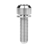 Wanyifa Titanium Bolt M5/M6x16 18 20 25 30 35mm Chamfered Hex Head with Non-shedding Washer Screw for Mountain Bike Road Bicycle Fixing Handlebar Stem