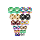 Wanyifa Titanium Nut M4 M5 M6 M8 M10 M12 Hexagon Metal Lock Nuts for Bicycle Motorcycle Car Ti Fasteners