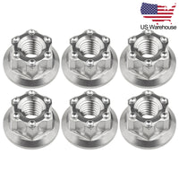 Wanyifa 6pcs Titanium Nut M6 M8 M10 Fancy Rear Nuts for Bicycle Motorcycle Axle Car US Stock