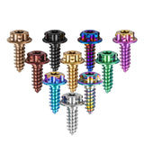 Wanyifa Titanium Bolt M4/M5x15mm Flange Torx Head Self-Tapping Screw for Motorcycle Car Boat Ti Fasteners