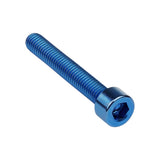 Wanyifa Titanium Bolt M6x40mm Cap Socket Hex Head Full Threaded Screw Blue Color for Bike Motorcycle