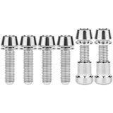 Wanyifa Titanium Bolt Set 4pcs M5x16mm Screws+2pcs M5x18mm Screws+2pcs Steerer Clamp Nuts for Mountain Road Bike 3T ARX LTD Stem Complete Screws Sets Upgrade Kit