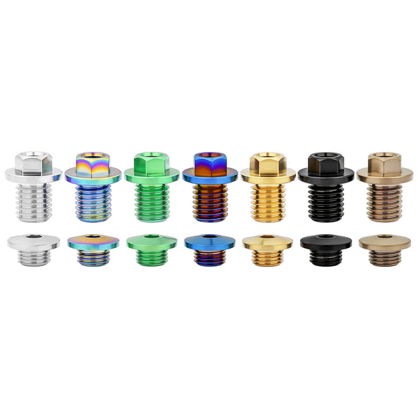Wanyifa Titanium Bolt M7x4mm M9x10mm Road Bike Schaltung Oil Bleed Bolt Hose Locking Bolts Bicycle Oil Injection Hole Screw Oil Pipe Hose Lock Screws for Shimano  R7020 R8020 R8070 R8170 R9170