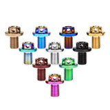 Wanyifa Titanium Bolt M7x10mm Oil Line Fitting Bolts Oil Pipe Hose Locking Screws for Bicycle