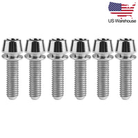 Wanyifa 6pcs Titanium Bolts M5x16 18 20mm Taper Hex Head with Non-Shedding Washer Screws US Stock