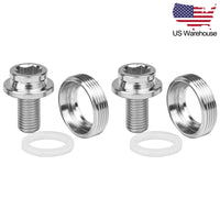 Wanyifa 2pcs Titanium Bolts M8x15mm Bicycle Crank Arm Fixing with Cap Screws for Square Taper Bottom Bracket US Stock