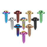 Wanyifa Titanium Bolt M4/M5x15mm Fancy Disc-Shaped Torx T25 Head Self-Tapping Screw for Motorcycle Bicycle Car Boat Refit