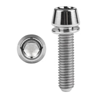 Wanyifa Titanium Bolt M6x16 18 20 25mm Taper Hex Head with Non-Shedding Washer Screw for Bicycle Crank Brake