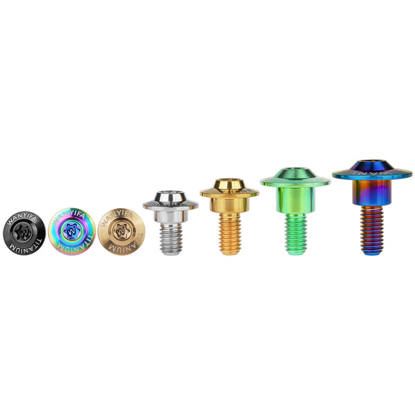 Wanyifa Titanium Bolt M6x18 20 22mm Disc-Shaped Torx T30 Step Screw for Locomotive Motorcycle Shell Modification
