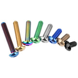 Wanyifa Titanium Bolt M5x8 10 12 15 18 20 25 30mm Button Hex Allen Head Screw for Bicycle Ti Fasteners