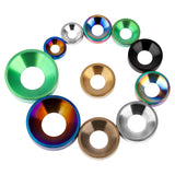 Wanyifa Titanium Washer M3 M4 M5 M6 M8 Countersunk Washers for DIN7991 Countersunk Screw Bolt Decorative Gaskets Modifications