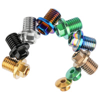 Wanyifa Titanium Bolt M7x4mm M9x10mm Road Bike Schaltung Oil Bleed Bolt Hose Locking Bolts Bicycle Oil Injection Hole Screw Oil Pipe Hose Lock Screws for Shimano  R7020 R8020 R8070 R8170 R9170