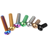 Wanyifa Titanium Bolt M6x12 16 20 25 30mm Button Hex Allen Head Screws for Motorcycle Car Aeromodelling Refit