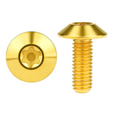 Wanyifa Titanium Bolt M4/M5/M6x10 12 15 20 25 30 35mm Umbrella Torx Head Screw for Bike Motorcycle Disc Brake Ti Fasteners