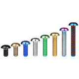 Wanyifa Titanium Bolt M5x8 10 12 15 18 20 25 30mm Button Hex Allen Head Screw for Bicycle Ti Fasteners