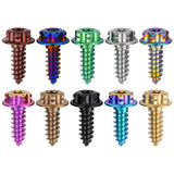 Wanyifa Titanium Bolt M4/M5x15mm Flange Torx Head Self-Tapping Screw for Motorcycle Car Boat Ti Fasteners