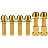 Wanyifa Titanium Bolt Set 4pcs M5x16mm Screws+2pcs M5x18mm Screws+2pcs Steerer Clamp Nuts for Mountain Road Bike 3T ARX LTD Stem Complete Screws Sets Upgrade Kit