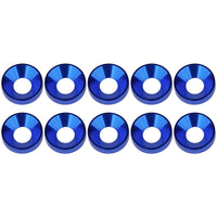 Wanyifa 10pcs Aluminum Alloy Countersunk Washers M2 M2.5 M3 M3.5 M4 M5 M6 M8 M10 Anodized Colourful Countersunk Head Bolt Washer Gaskets