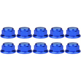 Wanyifa 10pcs Aluminum Nuts M2 M3 M4 M5 M6 M8 Anodized Colourful Flange Hexagon Head Nylon Lock Nut Serrated Lock Spinlock Nuts