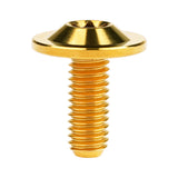 Wanyifa Titanium Bolt M6x10 15 20mm Disc-Shaped Torx T30 Thin Head Screw for Bicycle Motorcycle Fastener