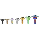 Wanyifa Titanium Bolt M5/M6x11 12 13mm Disc-Shaped Torx Head Step Screw for Locomotive Motorcycle Shell Modification