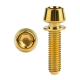 Wanyifa Titanium Bolt M6x16 18 20 25mm Taper Hex Head with Non-Shedding Washer Screw for Bicycle Crank Brake